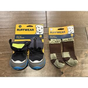 Ruffwear Polar Trex Dog Boots Pair 2.5 inch 64 mm Black Blue Vibram Soles New